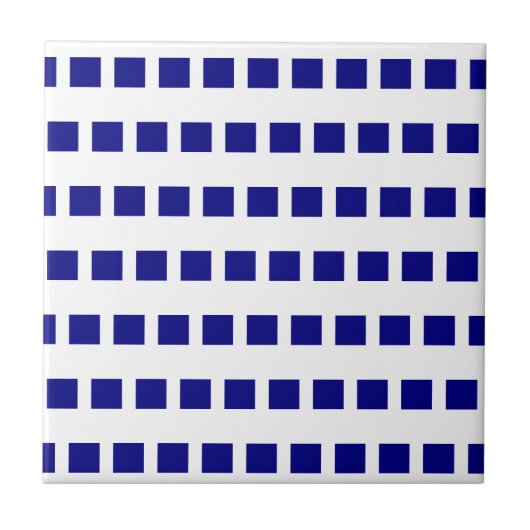 Ceramic Tile Blue & White Checkered Fliese (Vorderseite)