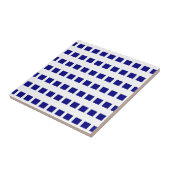 Ceramic Tile Blue & White Checkered Fliese (Seite)