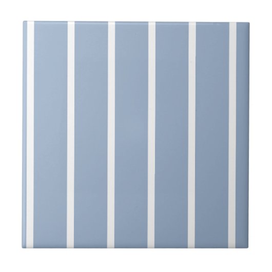 Ceramic Tile Blue & White Stripe Fliese (Vorderseite)