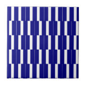 Ceramic Tile Blue & White Stripe Fliese (Vorderseite)