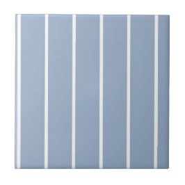 Ceramic Tile Blue & White Stripe  Fliese
