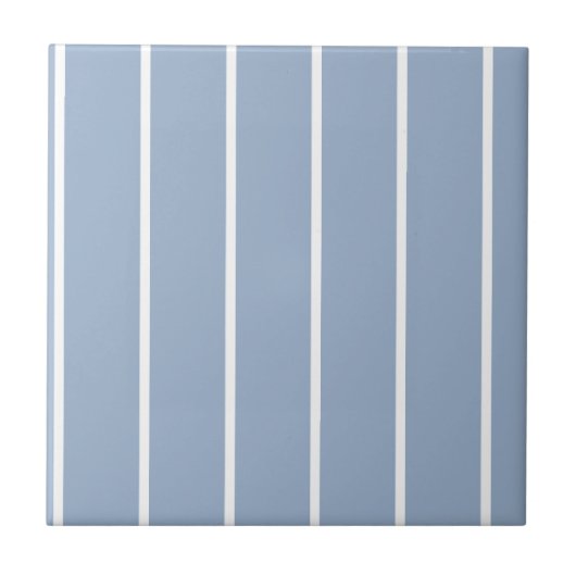 Ceramic Tile Blue & White Stripe Fliese (Vorderseite)