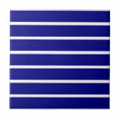 Ceramic Tile Blue & White Stripe Fliese (Vorderseite)