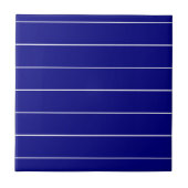 Ceramic Tile Blue & White Stripe Fliese (Vorderseite)