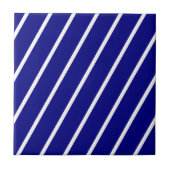 Ceramic Tile Blue & White Stripe Fliese (Vorderseite)