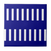 Ceramic Tile Blue & White Stripe Fliese (Vorderseite)