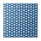 Ceramic Tile Blue & White Stripe Square Fliese (Vorderseite)