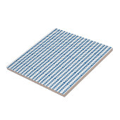 Ceramic Tile Blue & White Stripe Square Fliese (Seite)