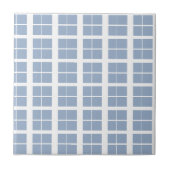 Ceramic Tile Blue & White Stripe Square Fliese (Vorderseite)