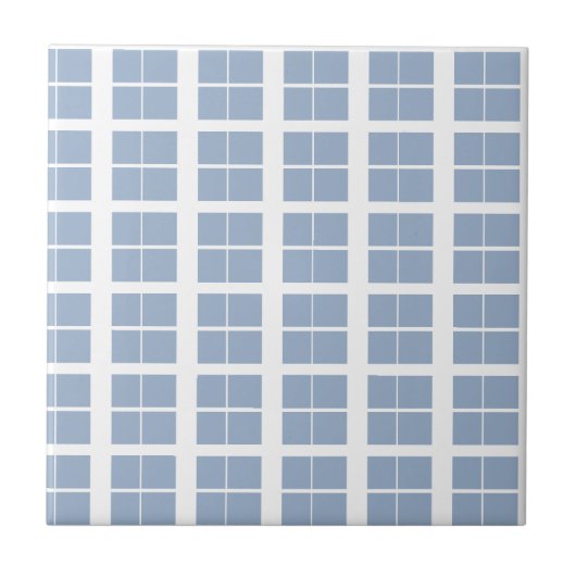 Ceramic Tile Blue & White Stripe Square Fliese (Vorderseite)