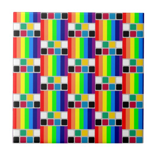 Ceramic Tile Colorful Colors Square  Fliese (Vorderseite)