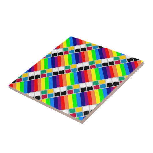 Ceramic Tile Colorful Colors Stripe Fliese (Seite)
