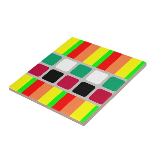 Ceramic Tile Colorful Colors Stripe Fliese (Seite)