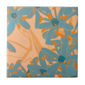 Ceramic Tile Contemporary Leaf Design in Peach Fliese (Vorderseite)
