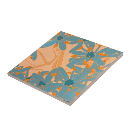 Ceramic Tile Contemporary Leaf Design in Peach Fliese (Seite)