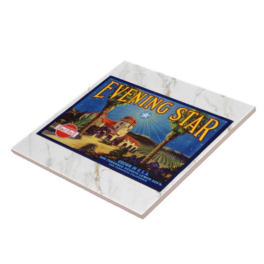 CERAMIC TILE - ''Evening Star'' - Crate Label Fliese (Seite)