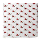 Ceramic Tile Floral Red Rose Fliese (Vorderseite)