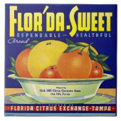 CERAMIC TILE - "Flor'da-Sweet" - Crate label Fliese (Vorderseite)
