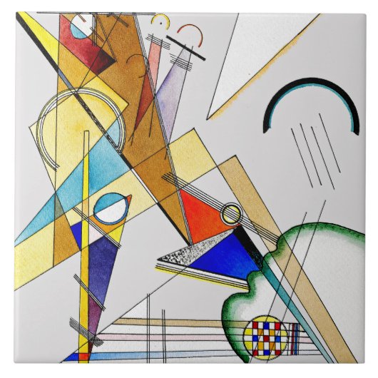 CERAMIC TILE - "Gewebe" - Wassily Kandinsky Fliese (Vorderseite)