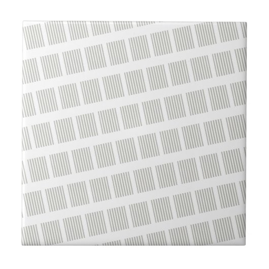 Ceramic Tile Grey & White Stripe Fliese (Vorderseite)