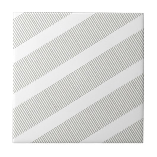 Ceramic Tile Grey & White Stripe Fliese (Vorderseite)