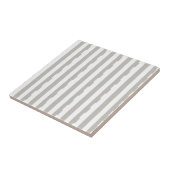 Ceramic Tile Grey & White Stripe  Fliese (Seite)