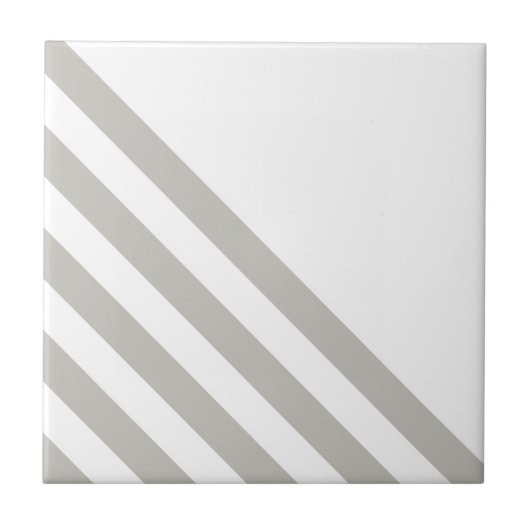 Ceramic Tile Grey & White Stripe  Fliese (Vorderseite)