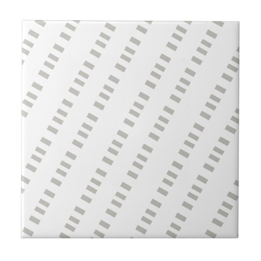Ceramic Tile Grey & White Stripe Fliese (Vorderseite)