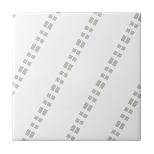 Ceramic Tile Grey & White Stripe Fliese (Vorderseite)