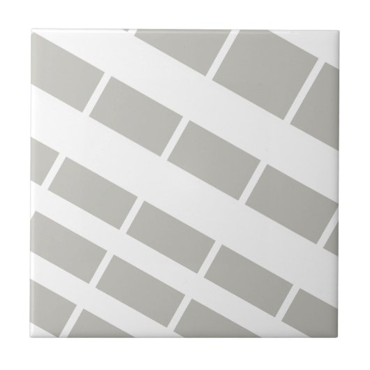 Ceramic Tile Grey & White Stripe Fliese (Vorderseite)
