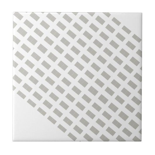 Ceramic Tile Grey & White Stripe Square Fliese (Vorderseite)