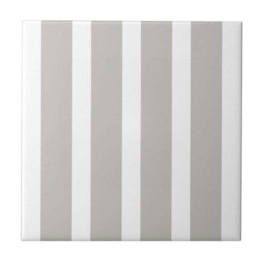 Ceramic Tile Grey & White Stripe Square Fliese (Vorderseite)