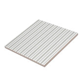 Ceramic Tile Grey & White Stripe Square Fliese (Seite)