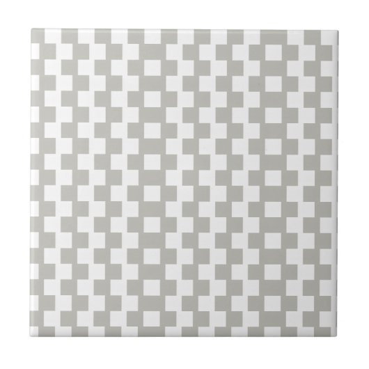 Ceramic Tile Grey & White Stripe Square Fliese (Vorderseite)