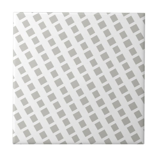 Ceramic Tile Grey & White Stripe Square Fliese (Vorderseite)