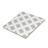 Ceramic Tile Grey & White Stripe Square Fliese (Seite)