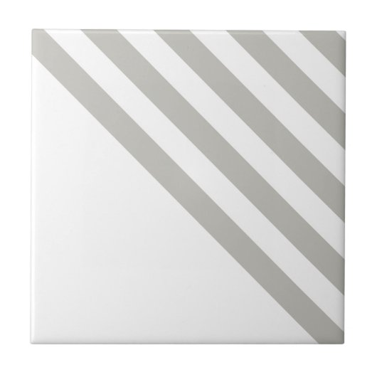 Ceramic Tile Grey & White Stripe Square Fliese (Vorderseite)