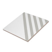 Ceramic Tile Grey & White Stripe Square Fliese (Seite)