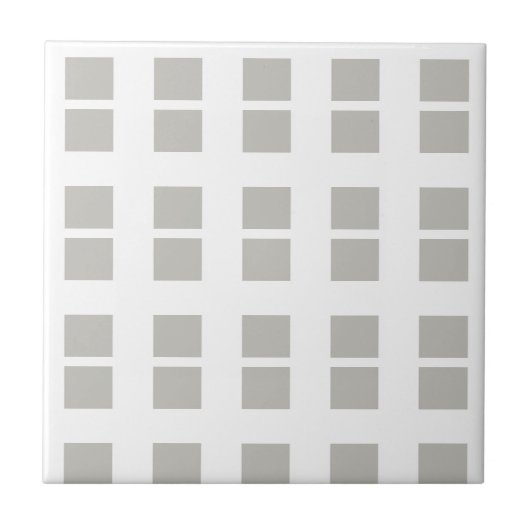 Ceramic Tile Grey & White Stripe Square Fliese (Vorderseite)
