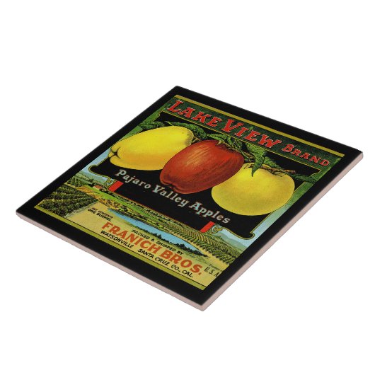 CERAMIC TILE - "Lake View" - Crate label Fliese (Seite)