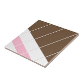 Ceramic Tile Pink Brown White Stripe Fliese (Seite)