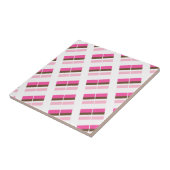 Ceramic Tile Pink Brown White Stripe Fliese (Seite)
