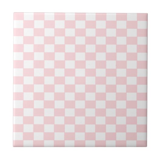 Ceramic Tile Pink & White Square Fliese (Vorderseite)