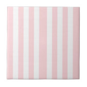 Ceramic Tile Pink & White Stripe Fliese (Vorderseite)