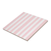 Ceramic Tile Pink & White Stripe Fliese (Seite)