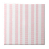 Ceramic Tile Pink & White Stripe Fliese (Vorderseite)