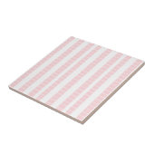 Ceramic Tile Pink & White Stripe Fliese (Seite)