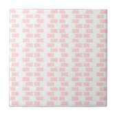 Ceramic Tile Pink & White Stripe Square Fliese (Vorderseite)