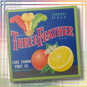 CERAMIC TILE - "Three Feather" - Crate label Fliese