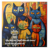 Ceramic Tile: Why Humans? Chagall. Fliese (Vorderseite)